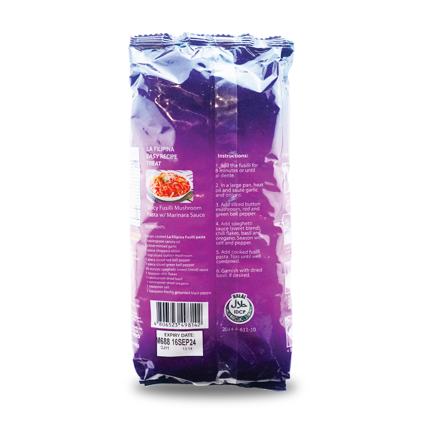 La Filipina Fusilli 400g_Nutrition