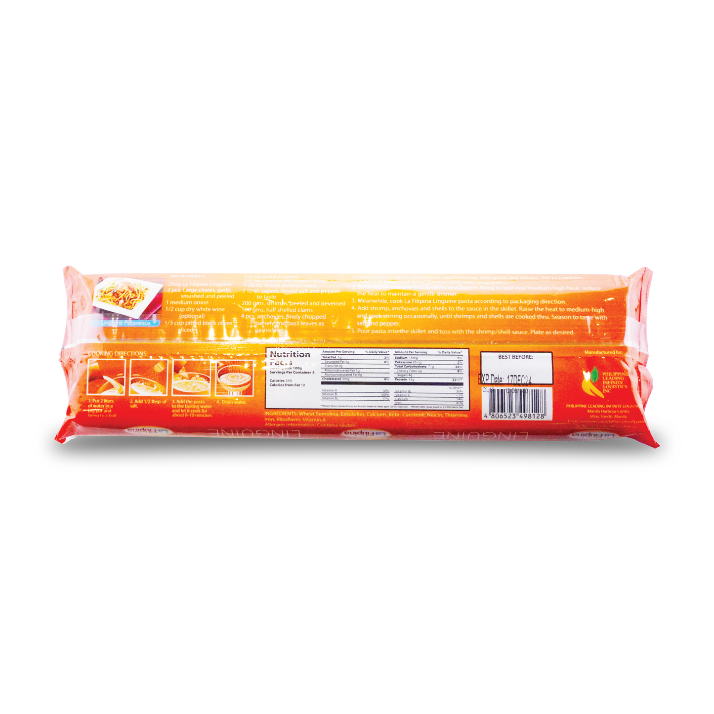La Filipina Linguine 500g_Nutrition