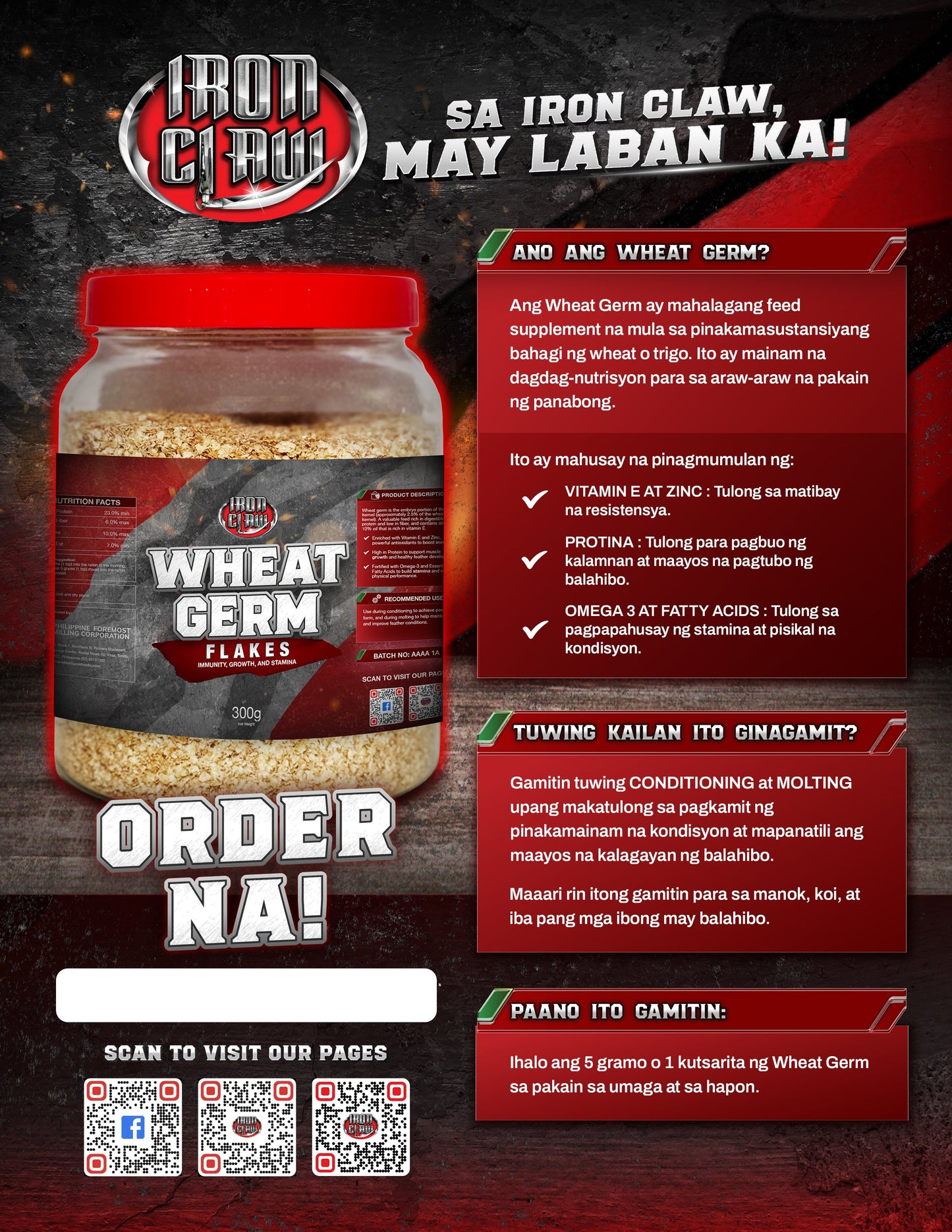 Iron Claw Wheat Germ (1 Bottle)