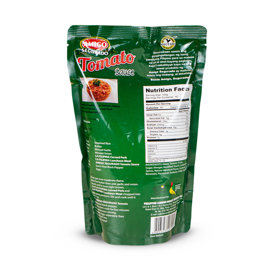 Amigo Segurado Tomato Sauce 1kg_Nutrition