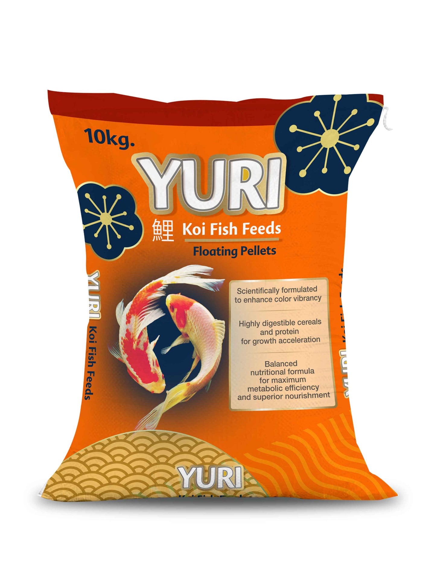 Yuri Koi Fish Feeds - Floating Pellets, 10kg 