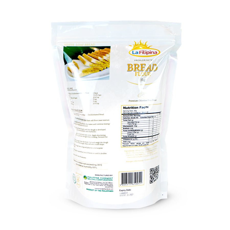 La Filipina Unchlorinated Bread Flour 1kg_Nutrition