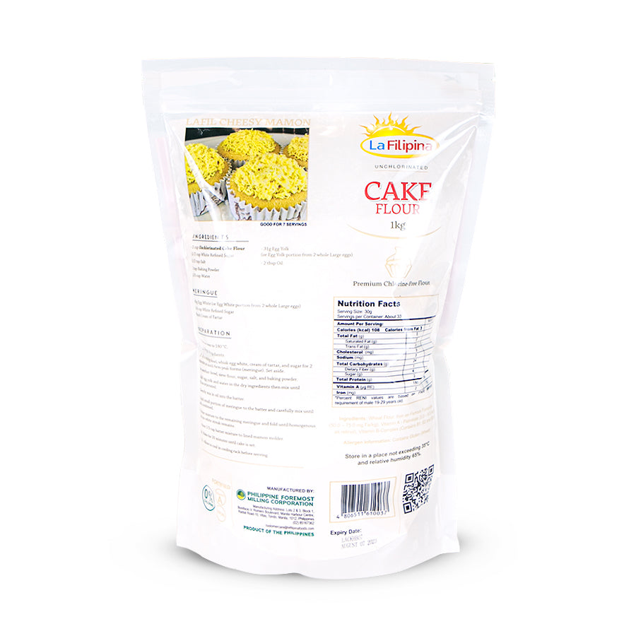 La Filipina Unchlorinated Cake Flour 1kg_Nutrition